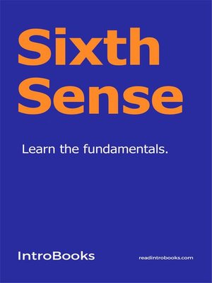 cover image of Sixth Sense
